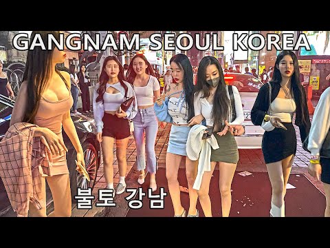 [4K 토요일 밤에 강남 클럽 거리🔥🔥🔥]- 토요일 밤에 환상적인 강남 클럽 거리를 함께 걸어요 😎😎😎GANGNAM/SEOUL/KOREA/JUST WALK 👍👍👍