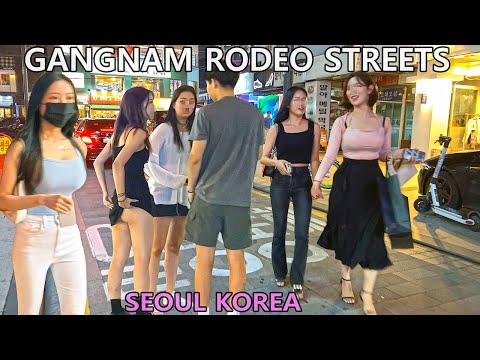 [4K 강남 압구정 로데오 거리 😎😎😎]- 최고의 멋쟁이들이 모이는 쿨 한 로데오 거리를 함께 걸어요 👍👍👍GANGNAM/SEOUL/KOREA/JUST WALK