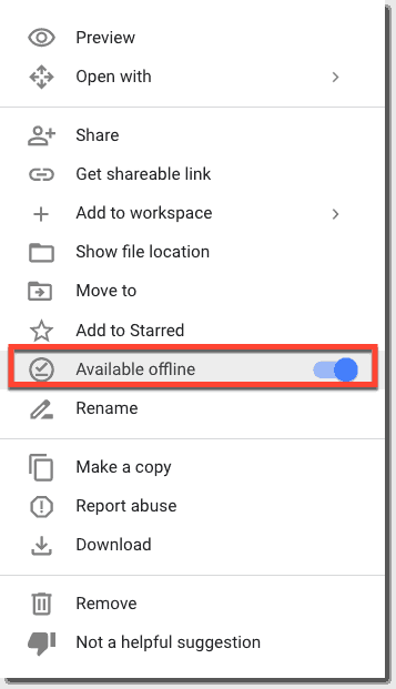 How To Access Files Offline In Google Drive