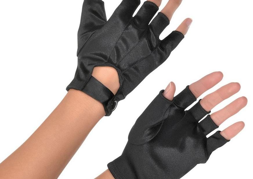 Adult Black Fingerless Gloves | Party City