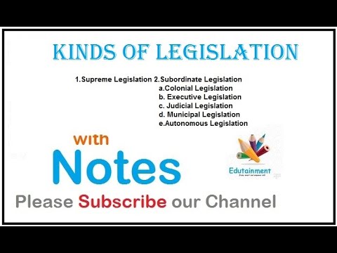 Different Kinds Of Legislation - Youtube