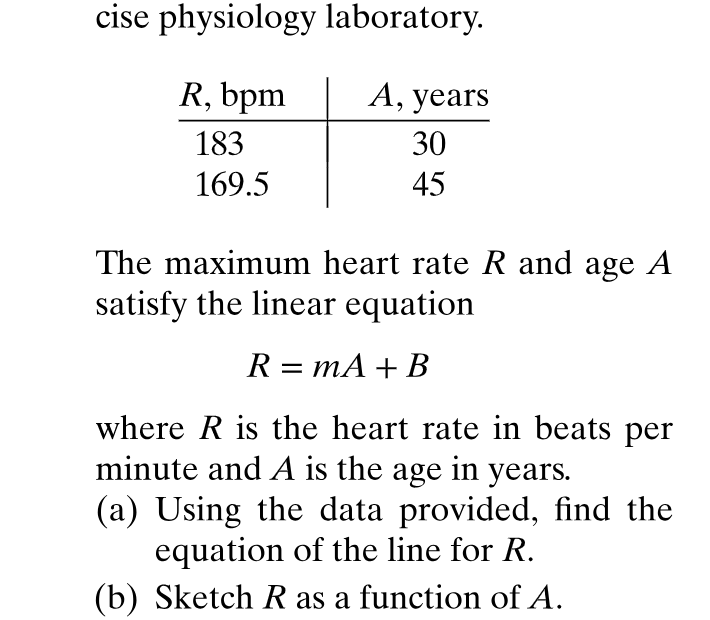 Solved 1-30. The Following Two Measurements Of Maximum Heart | Chegg.Com
