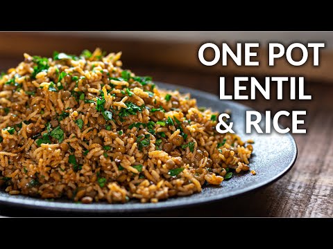 One Pot Lentil and Rice Recipe Inspired by Lebanese Mujadara 🇱🇧 Easy Plant-Based Recipes for Vegans
