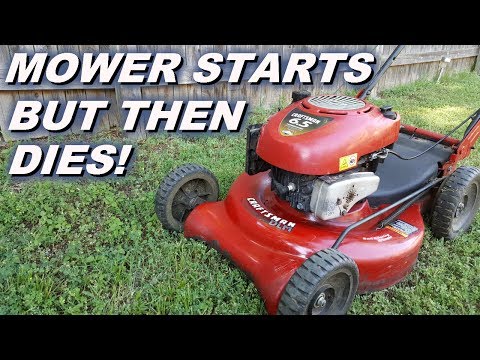 Lawn Mower starts and then dies, turned out to be an easy cheap fix -Loctite!