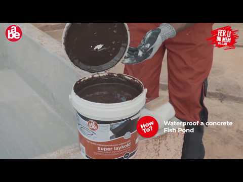 HOW TO : Waterproof a concrete Fish Pond with Super Laykold