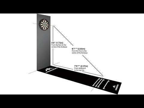 How to measure dartboard height and Oche (throwline) distance.