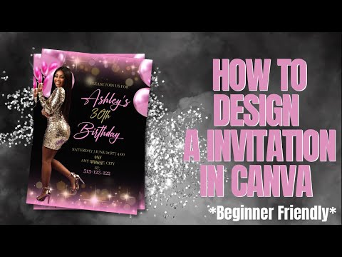 how to design a invitation in canva | diy birthday invitation | design in canva #canva #photoshop