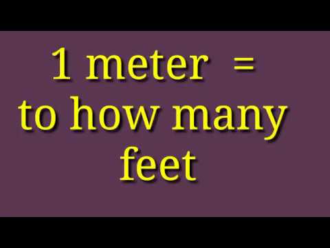 How many feet equal to 1 meter