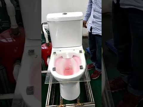 Splash water test of Rimless toilet while flushing from Vantina