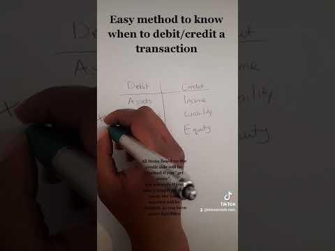 How to know when to debit or credit a transaction