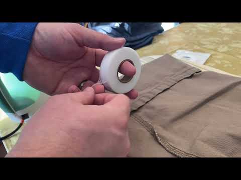 How to Hem Your Pants using Fabric Tape #DIY #Hem #LongPants